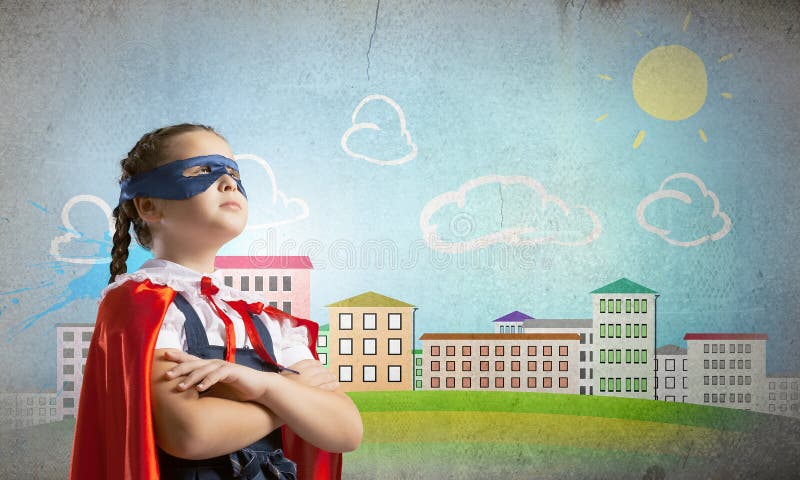 Little superhero royalty free stock photo Little superhero royalty free stock photo