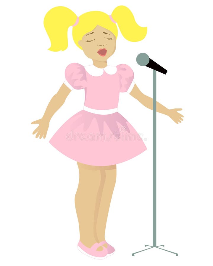 Talented Girl 2 (no Background) Stock Vector Illustration of musical