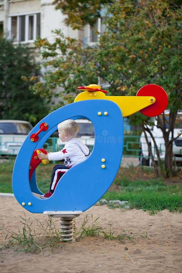 Little Three Year Old Boy Playing on the Playground Stock Image Image of little, game 69195537