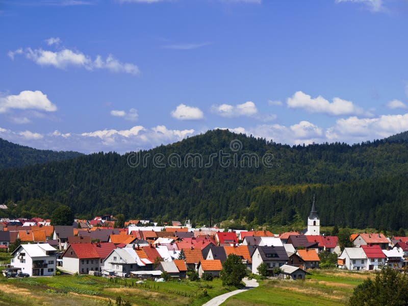 Little town in mountains