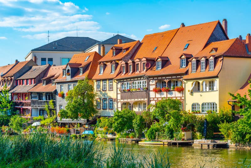 Little Venice District of German Town Bamberg Editorial Stock Photo
