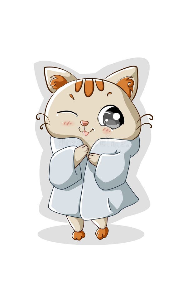 Cat Wearing Coat Stock Illustrations – 258 Cat Wearing Coat Stock