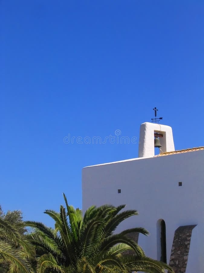 Little white church in Ibiza