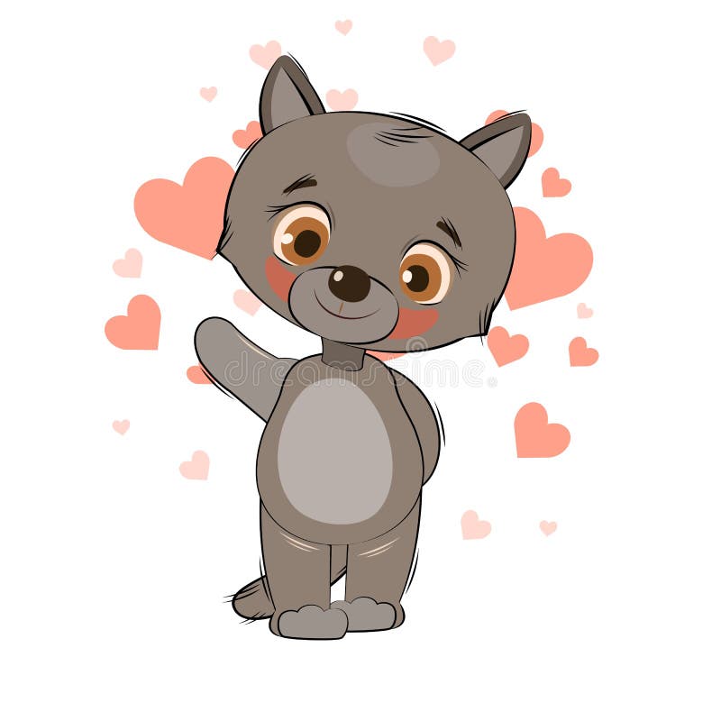 Little Wolf Cub. Isolated Object on a White Background. Cheerful Kind Animal Child. Cartoons Flat Style. Funny Stock Vector - Illustration of object, cheerful: 223309123 Little Wolf Cub. Isolated Object on a White Background. Cheerful Kind Animal Child. Cartoons Flat Style. Funny Stock Vector - Illustration of object, cheerful: 223309123