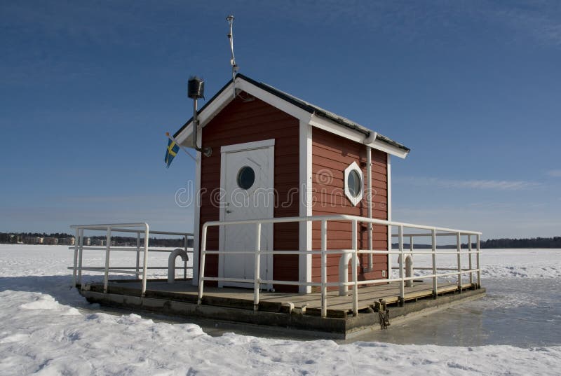 Hut on ice