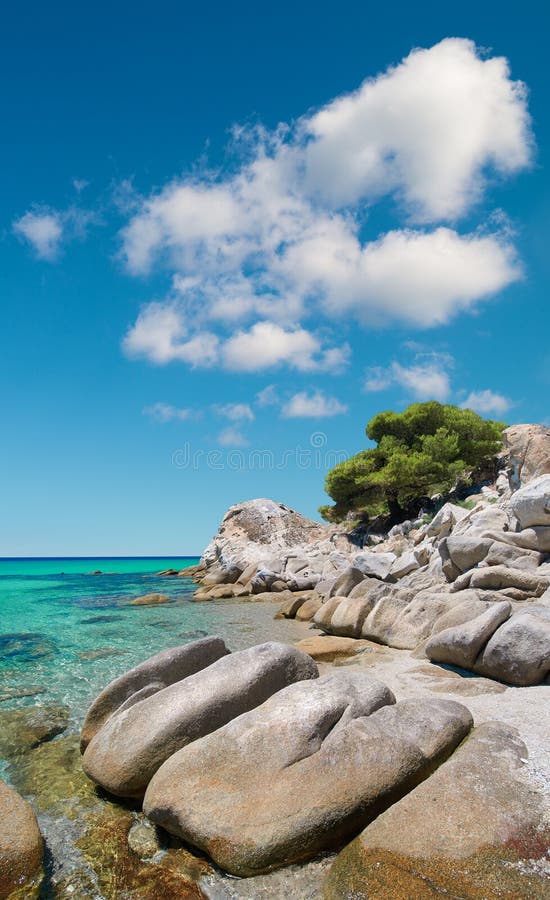 Littoral dans Sithonia, Chalkidiki, Grèce images libres de droits Littoral dans Sithonia, Chalkidiki, Grèce images libres de droits