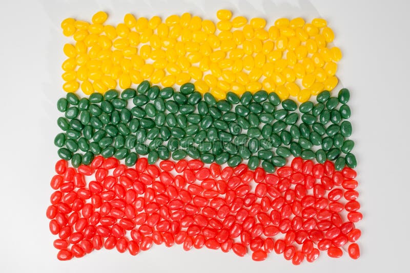 Litwin flaga Komponujący kolorowi cukierki