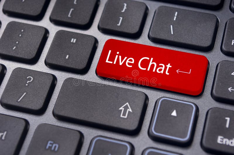 A message for keyboard, for live chat support concepts