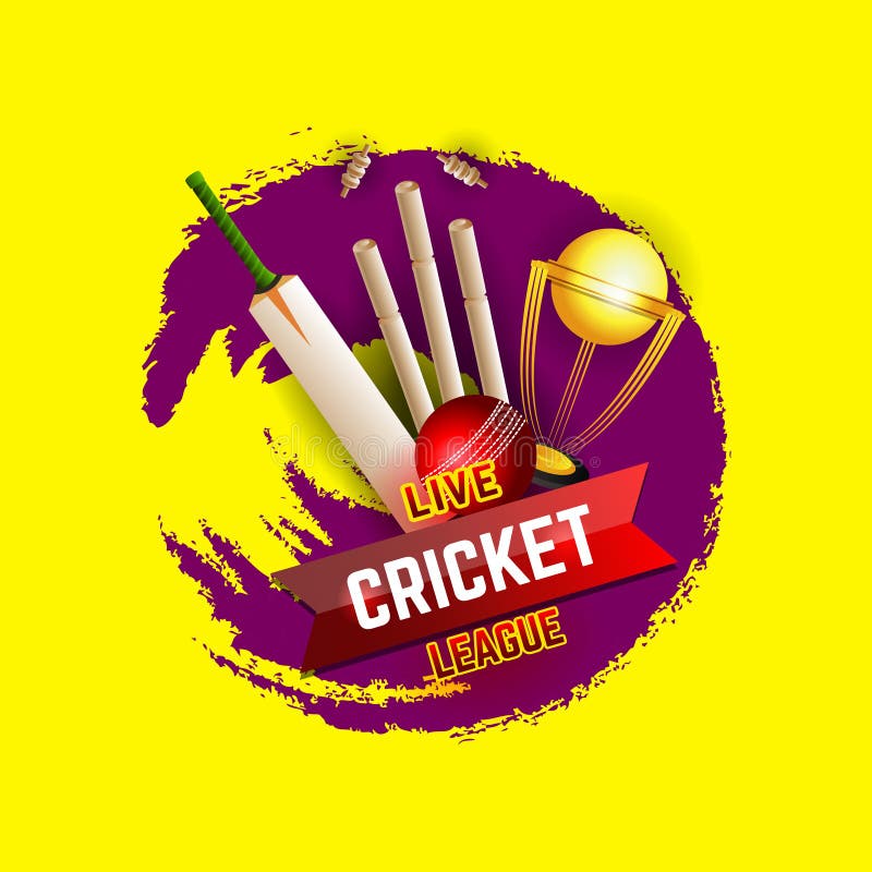 Live Cricket League Vector Art Stock Vector - Illustration of sport ...