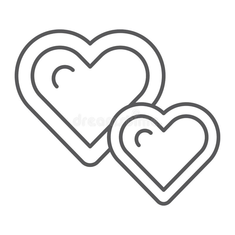 Live Hearts Thin Line Icon Love And Like Heart Sign Vector Graphics A Linear Pattern On A White Background Stock Vector Illustration Of Sign Design