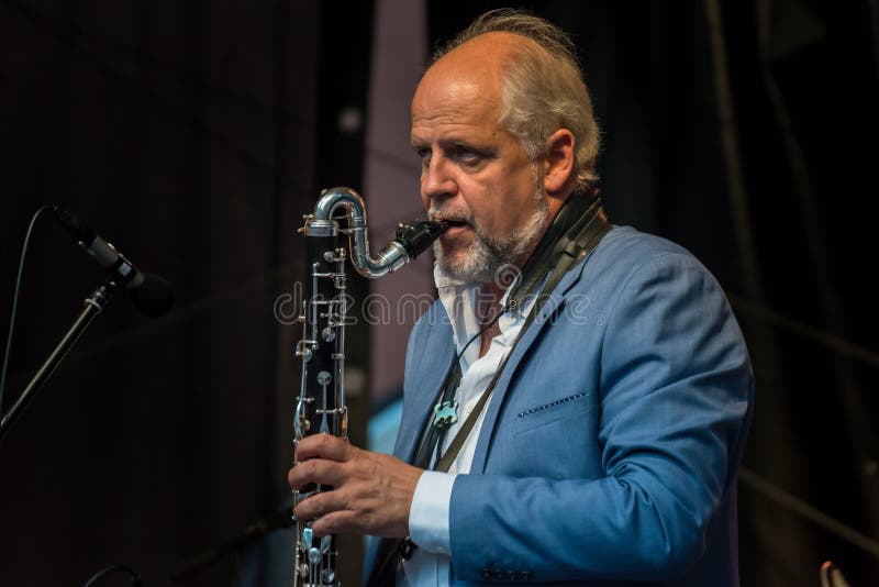 Live music of the Band Alexandrina Simeon Quintett on the Jazz Festival in Regensburg royalty free stock image Live music of the Band Alexandrina Simeon Quintett on the Jazz Festival in Regensburg royalty free stock image