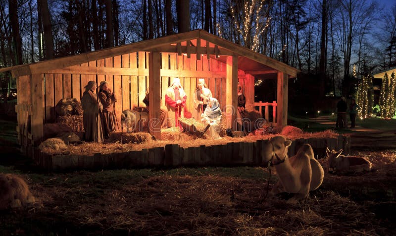 Live Nativity, Weihnachten bei Billy Graham Library stockfoto Live Nativity, Weihnachten bei Billy Graham Library stockfoto