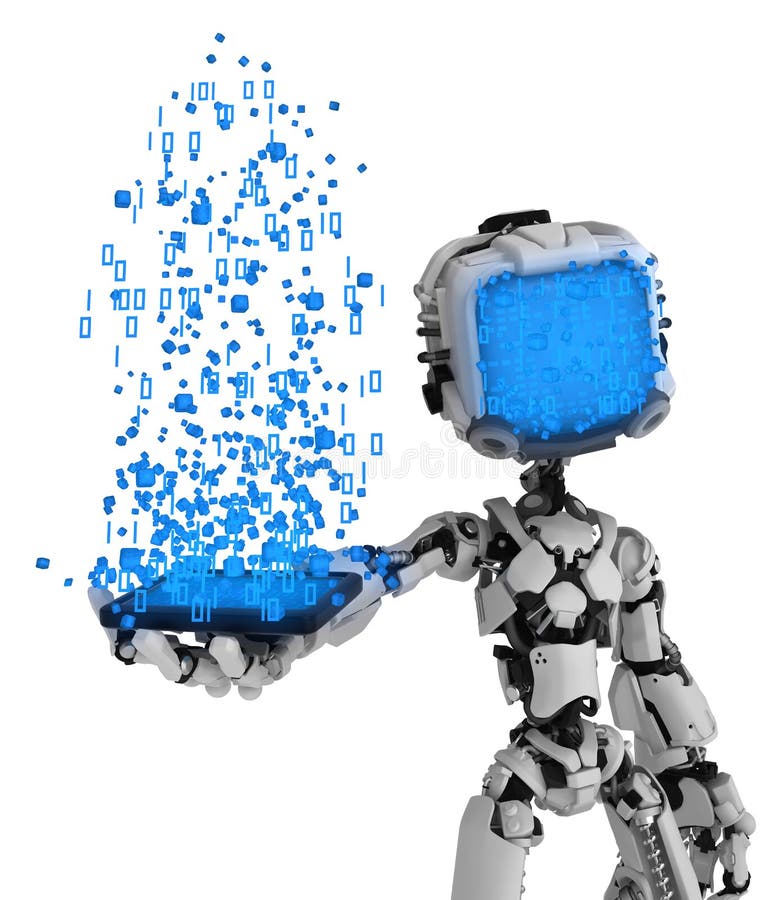 Live Screen Robot, Data Device Stream royalty free illustration