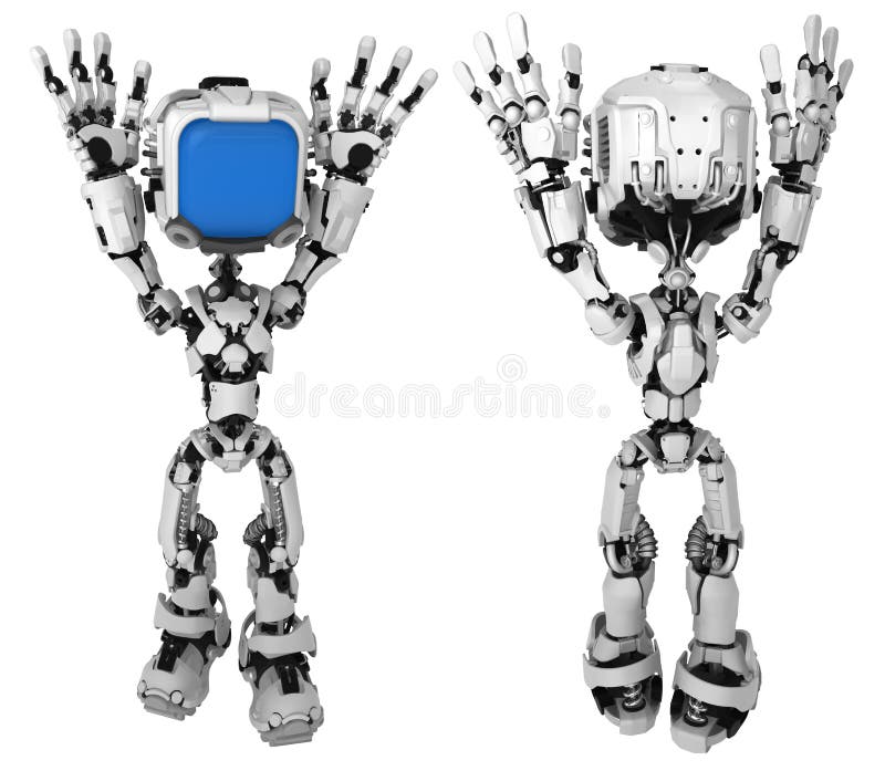 Live Screen Robot, Surrender royalty free illustration Live Screen Robot, Surrender royalty free illustration