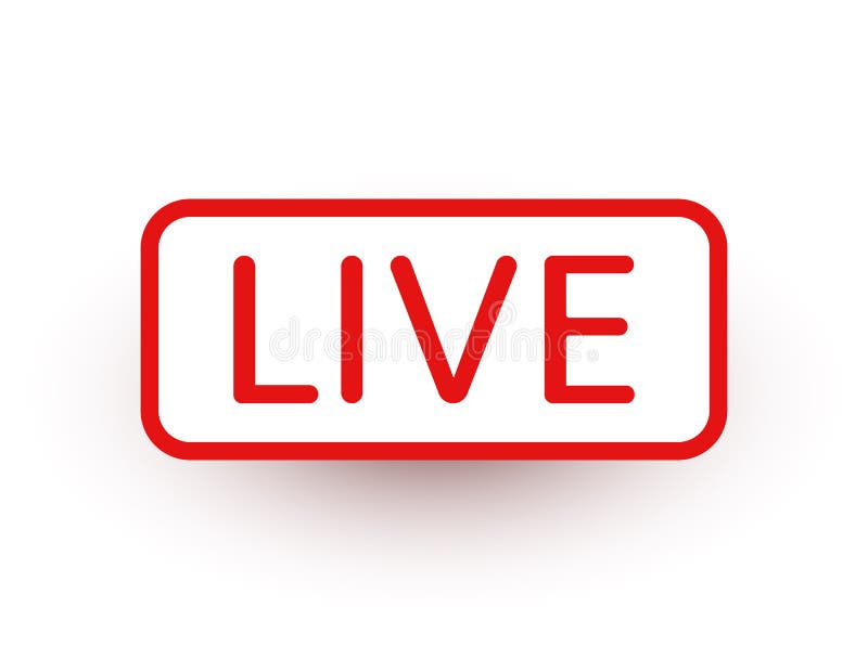 Live Sticker. Live Stream, Video, News Icon on White Background. Social  Media Template Stock Vector - Illustration of brand, blog: 179158264