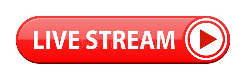 Live stream button stock vector. Illustration of announcement - 217706352