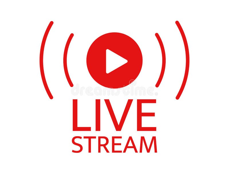Live Stream Icon. Live Streaming, Video, News Symbol on Transparent  Background. Social Media Template Stock Vector - Illustration of goods,  movie: 178232700