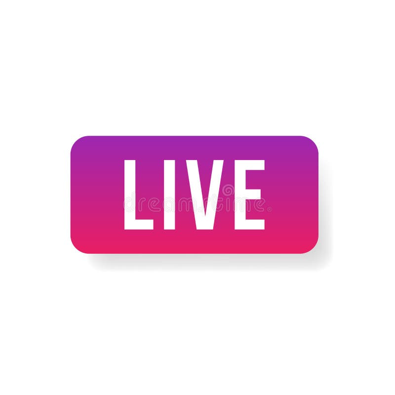 Live Stream Sign Emblem Logo Vector Illustration Social Media Icon Live Streaming Stock Vector Illustration Of Sign Insta