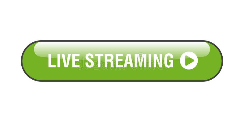 Live streaming button stock vector. Illustration of communication ...