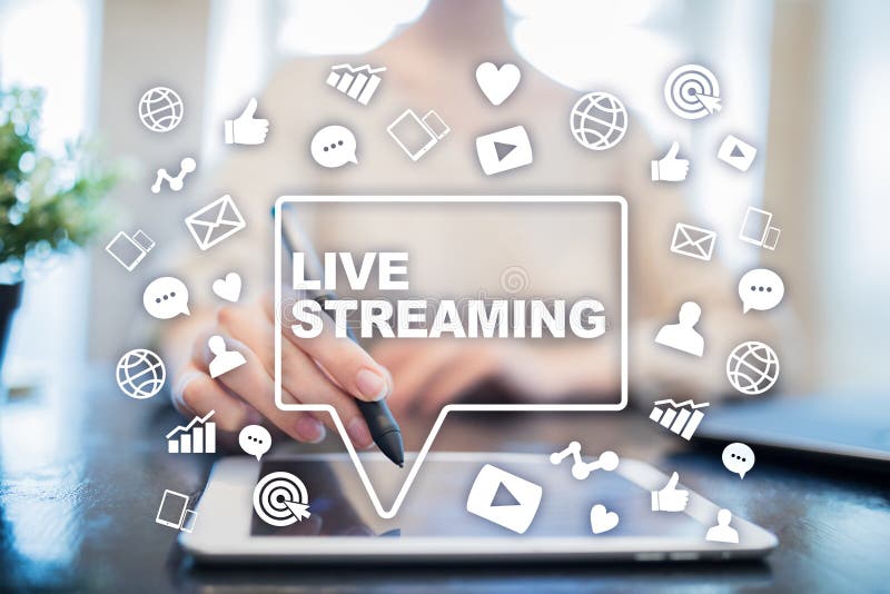 Live Streaming. Webcast. SMM. Medical Marketing. Stock Photo - Image of ...