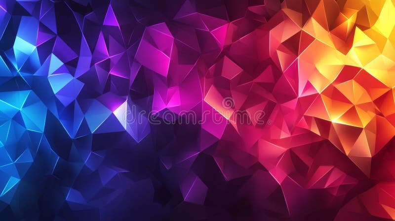 Lively abstract geometric design featuring dynamic lighting effects. stock images