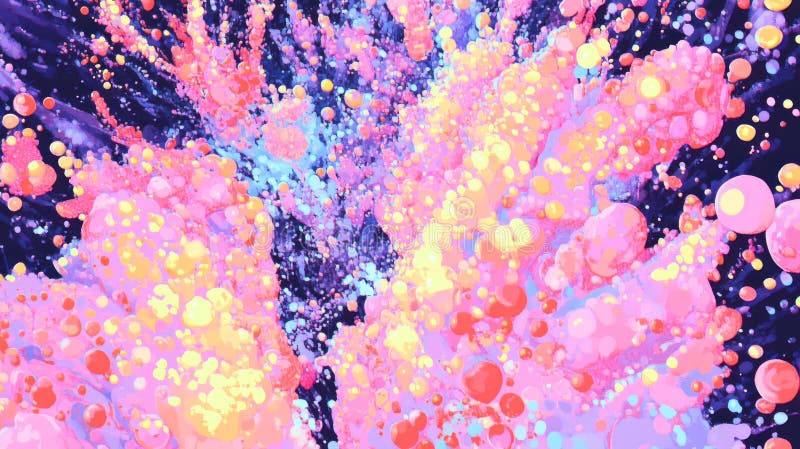 Lively Aquatic Scene Featuring Bright Coral and Fish royalty free stock photo