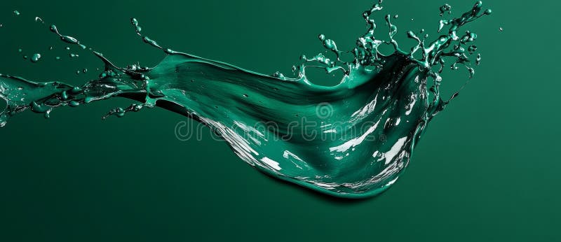 A lively green paint splash in a horizontal banner, offering copy space for personalized text and creative design royalty free stock photos