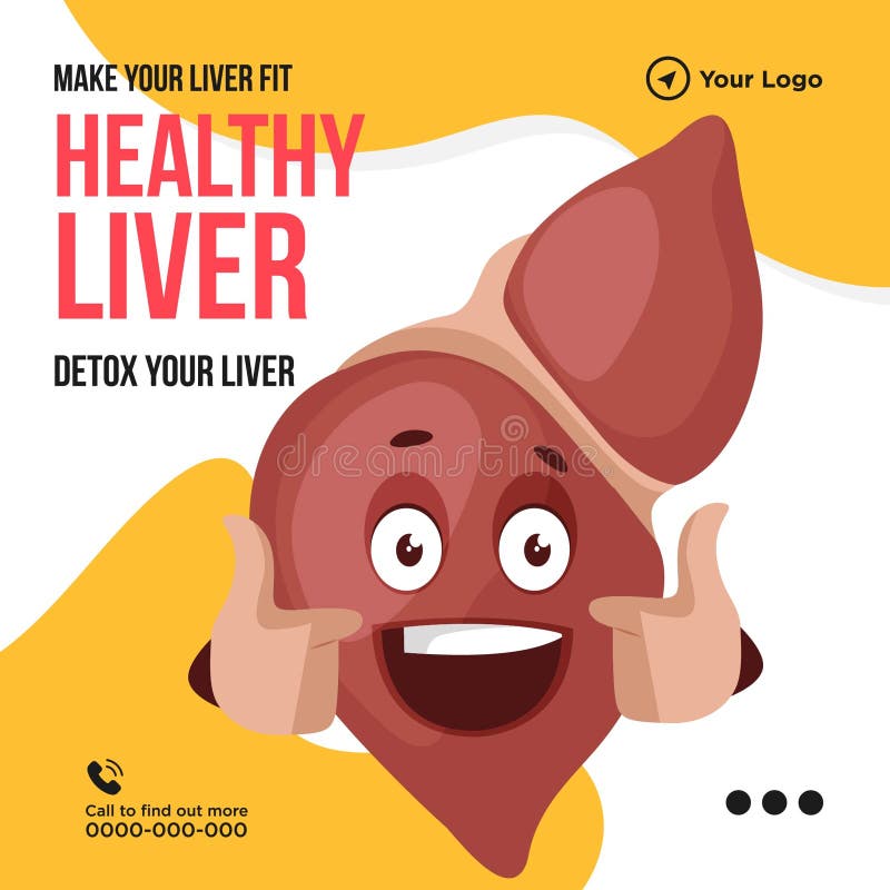 Banner Design of Healthy Liver Stock Vector Illustration of biology, hatti 227781694