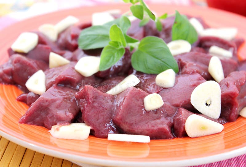 Liver stock photo. Image of spices, fresh, food, garlic 67913784