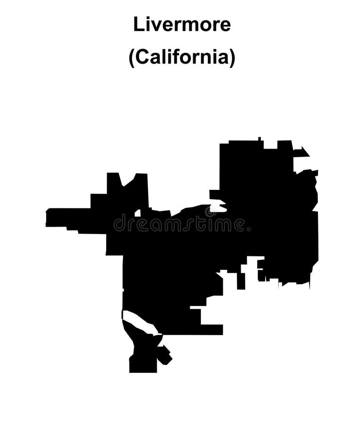 Livermore outline map stock vector. Illustration of contour - 356995902
