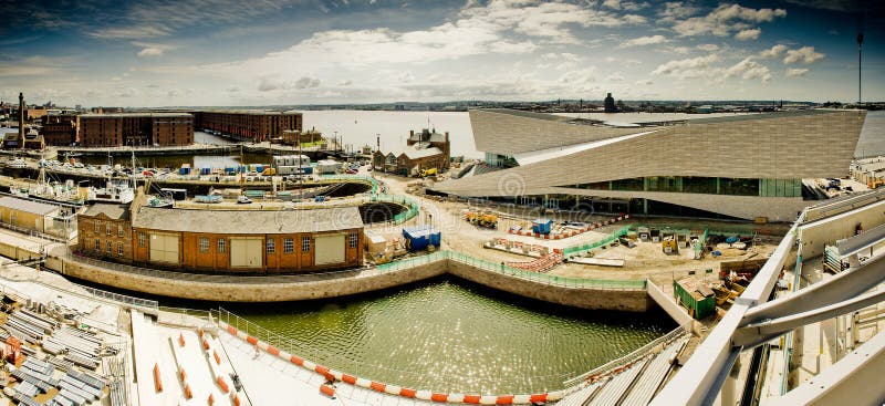 Liverpool dock building under construction