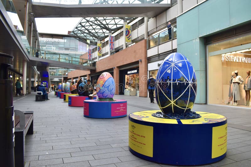 Liverpool One shopping mall promoting Eurovision Song Contest 2023