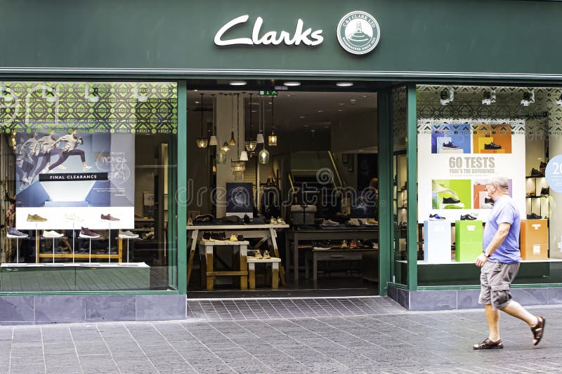 CLARKS SHOE SHOP editorial stock photo 