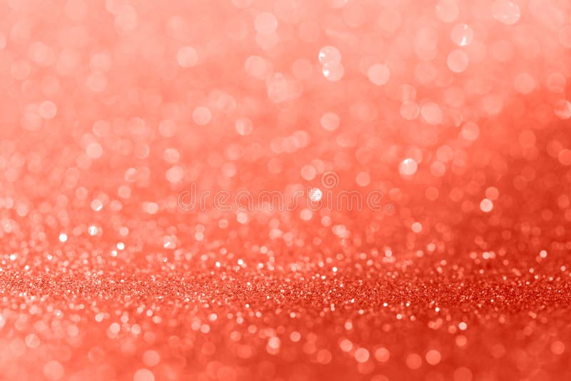 Living Coral Glitter Bokeh Background Stock Photo Image of concept