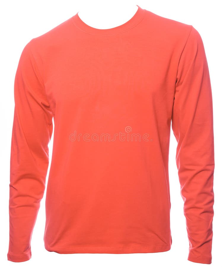 Coral Trendy Color Long Sleeved Sweater on a Mannequin Isolated Stock ...