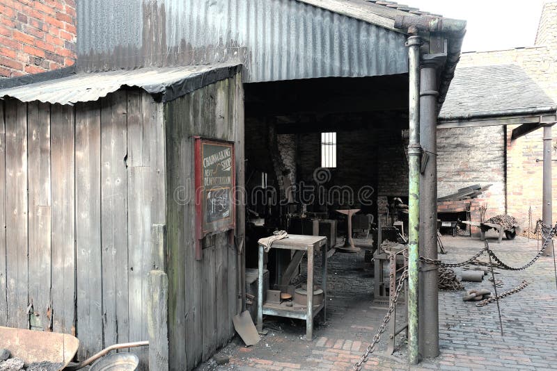 Living Museum `Working Environment` 1850`s / 1950`s stock images