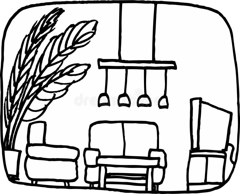 Living Room Clip Art Black And White Drawings Family in Living Room ClipArt ETC 29401