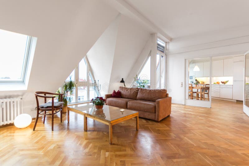 Living room, beautiful home interior with wooden floor