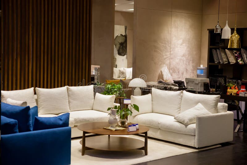 Living Room Effect with Spotlight Stock Image Image of house, design