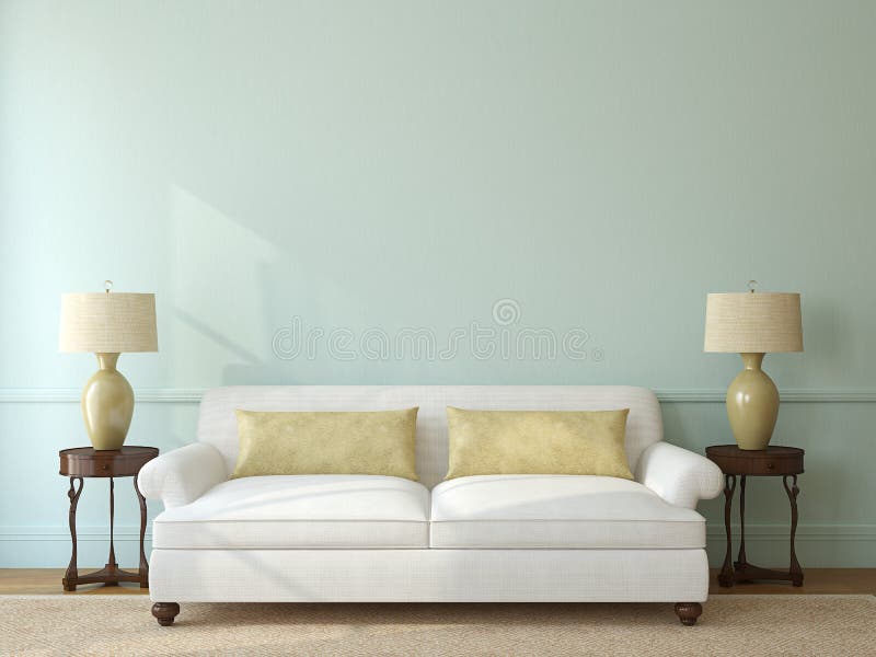 Living-room interior. stock illustration