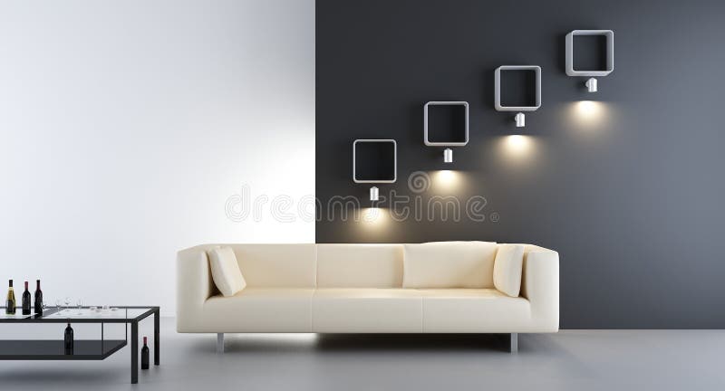 Living Room Setting stock illustration. Illustration of empty - 10770217