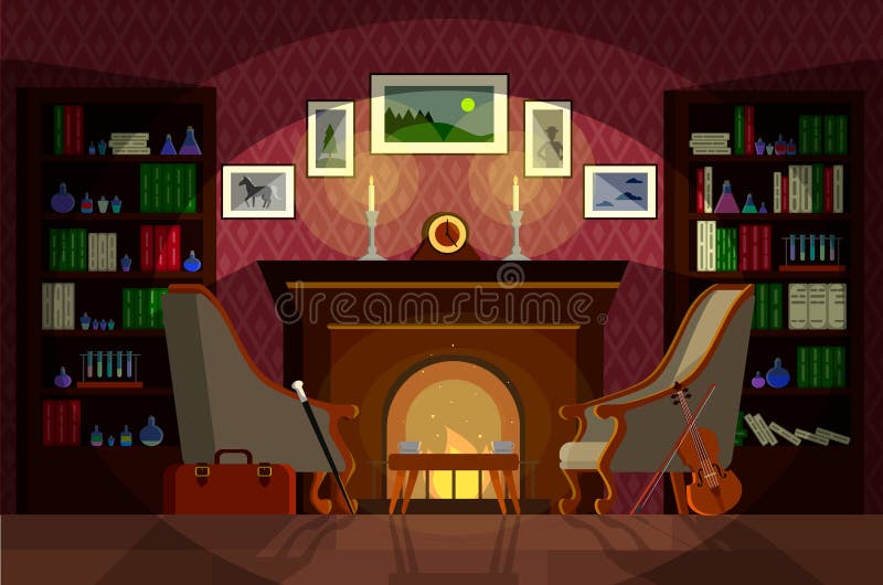 Living room of Sherlock Holmes