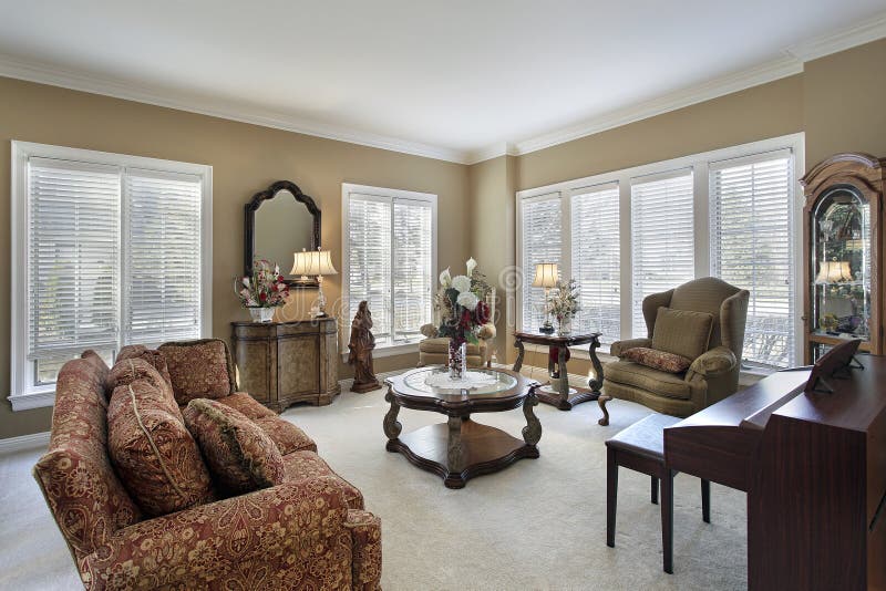 Living room in traditional home royalty free stock images Living room in traditional home royalty free stock images