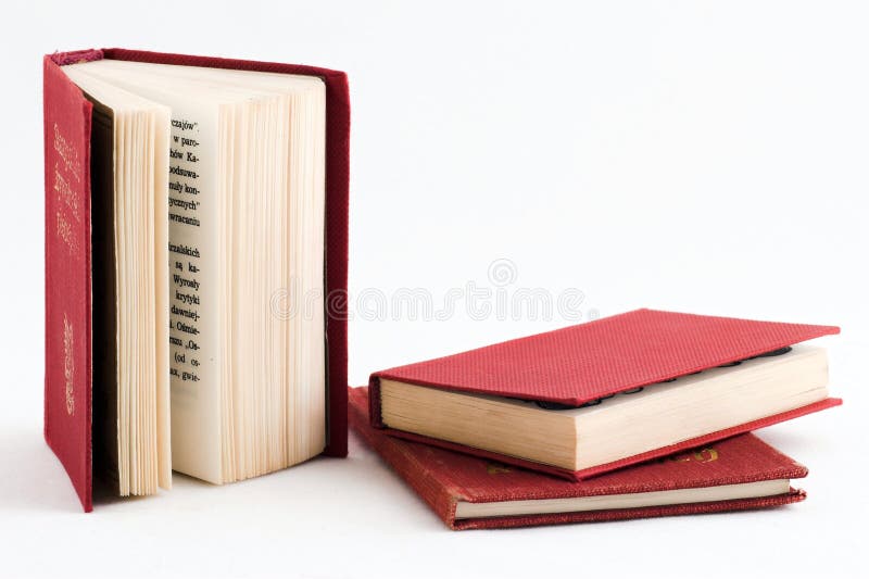 book in red cover on white background. book in red cover on white background