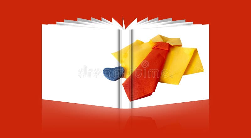 Livre de carte pendant un jour du ` s de père photographie stock Livre de carte pendant un jour du ` s de père photographie stock