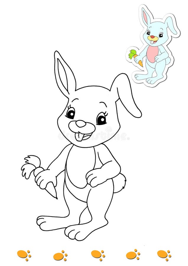 Livre de coloration des animaux 13 - lapin illustration libre de droits Livre de coloration des animaux 13 - lapin illustration libre de droits