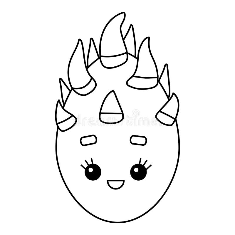 Fruit Du Dragon Ou Pitahaya Avec Le Texte Illustration de Vecteur