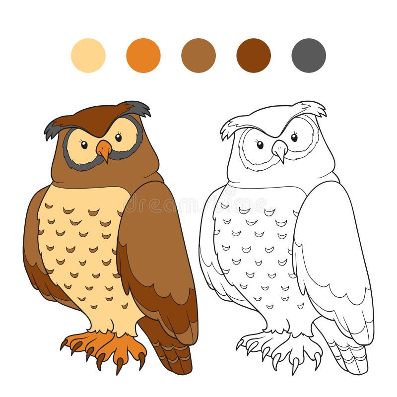 Coloring book for children (owl). Coloring book for children (owl)