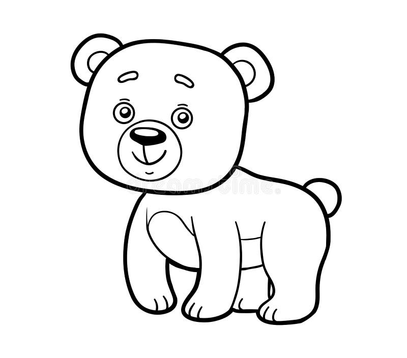 illustration stock livre de coloriage page de coloration ours image