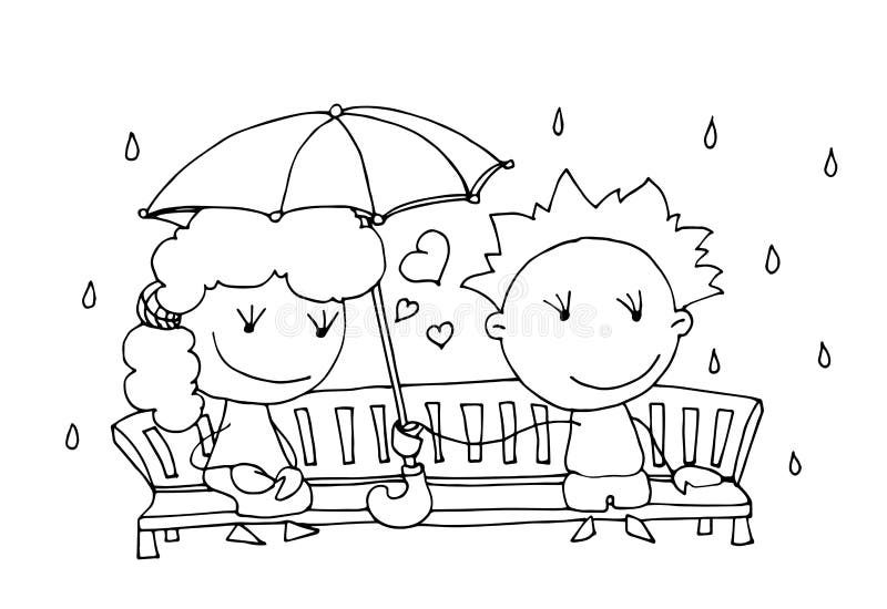 Coloriage Parapluie